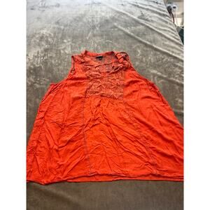 TORRID‎ Size 2 Sleeveless Orange lace Shirt